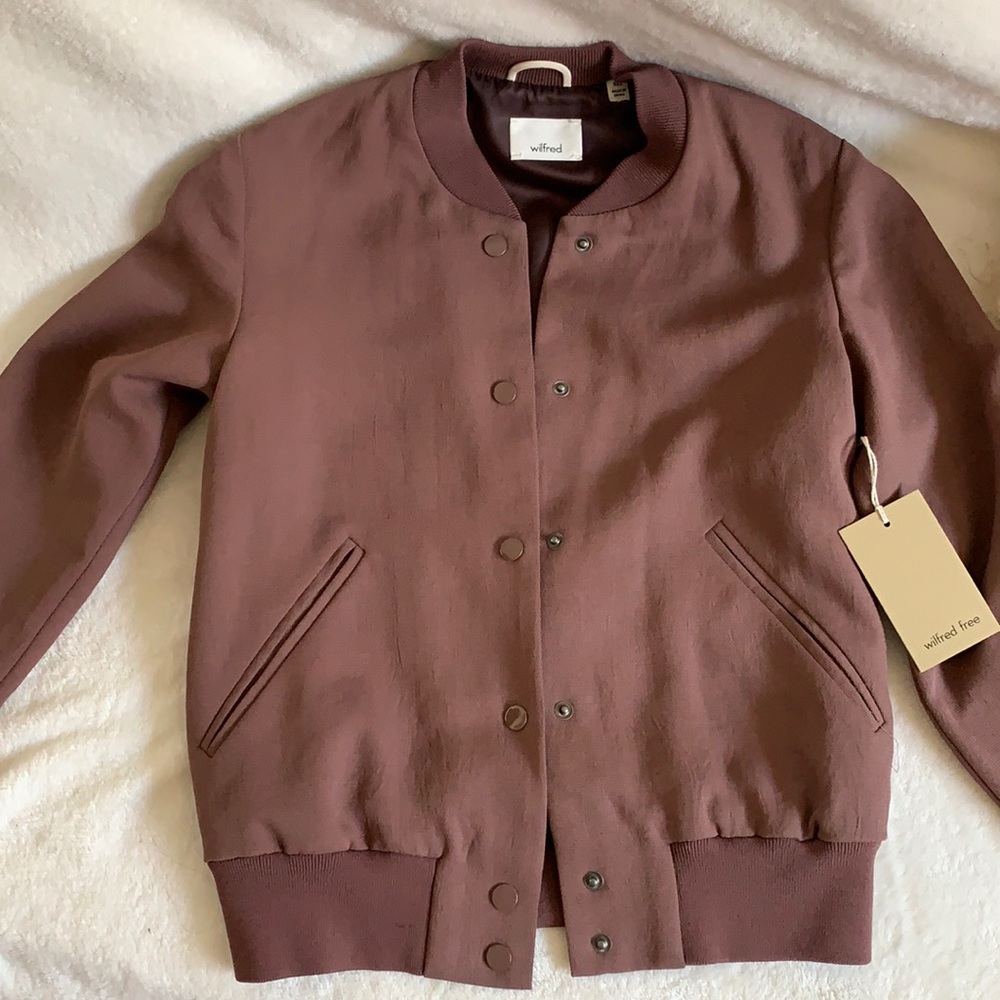 Aritzia Brown Bomber Jacket size XS